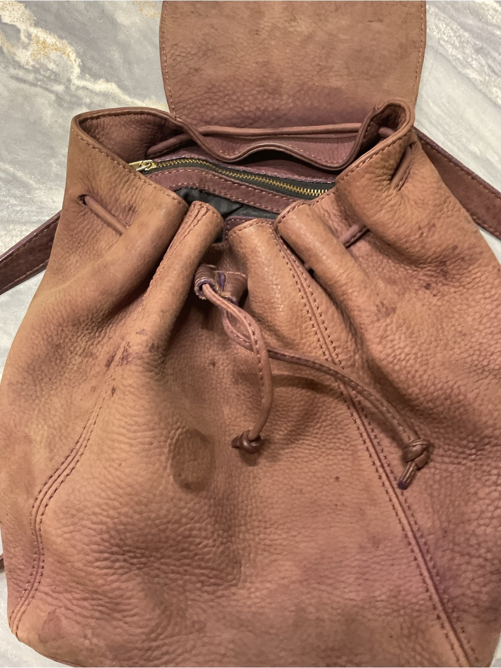 Vintage COACH Purple Elderberry Suede Nubuck Leather, Sonoma Bag, 4938 90s - Picture 15 of 15